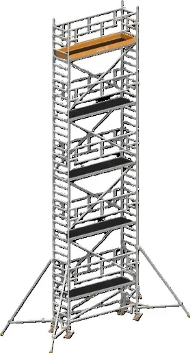 Expressversand Layher Steigtechnik Fahrgerüst Uni Standard P2 Safety Plus mit Doppelgeländer+Gerüststütze 11,20 m