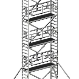 Abverkauf Layher Steigtechnik Fahrgerüst Uni Standard P2 Safety Plus mit Doppelgeländer+Gerüststütze 10,20 m