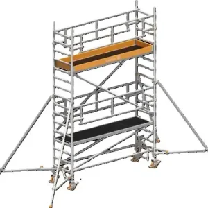 Beliebt Layher Steigtechnik Fahrgerüst Uni Standard P2 Safety Plus mit Doppelgeländer+Gerüststütze 5,20 m