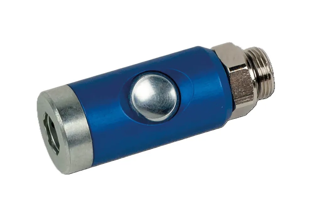 Pneutec Sicherheitskupplung drehbar 70 mm, SW 22 Druckluftanschluss: 3/8 Zoll AG Preisknaller