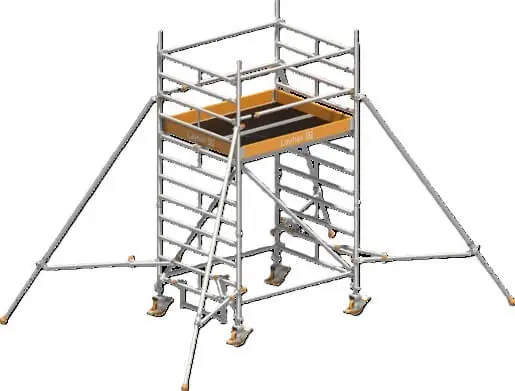 Sonderangebot Layher Steigtechnik Universalgerüst Uni Kompakt P2 mit Uni-Telegeländer + Gerüststütze 4,20 m