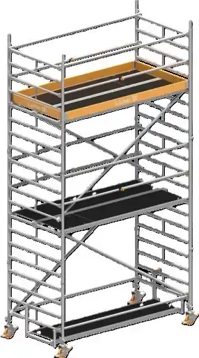 Sonderangebot Layher Steigtechnik Universalgerüst Uni-Breit P2 mit Uni-Telegeländer 6,20 m
