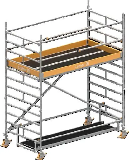 Aktuell Layher Steigtechnik Universalgerüst Uni-Breit P2 mit Uni-Telegeländer 4,20 m