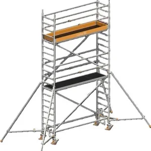 Echt Layher Steigtechnik Fahrgerüst Uni Standard P2 m.Uni-Telegeländer + Gerüststütze 6,20 m