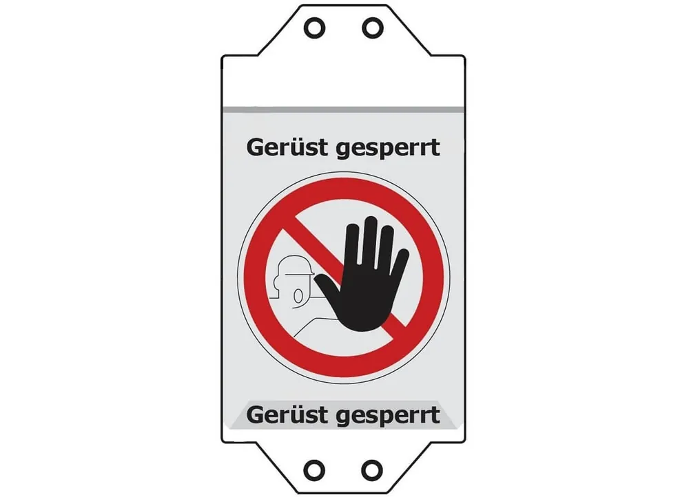 HYMER Einsteckhülle Gerüst gesperrt, Einschub passend für Format DIN A5 Zertifiziert