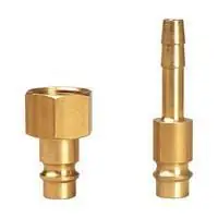 Neu Pneutec Stecktülle Messing Schlauchanschluss: 9 mm