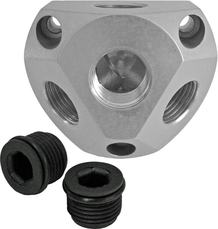 Neu ELMAG WandAnschlussdose WAD Gewinde: 1 x IG 1 Zoll + 3 x IG 1/2 Zoll