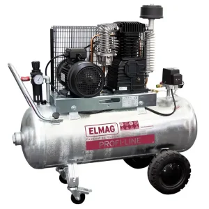 Schneller Versand ELMAG Kompressor Profi-Line EUROCOOL verzinkt PL-Z 600-10-100 D, fahrbar, horizontal