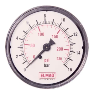 Beliebt ELMAG Druckmanometer 0-16 bar Ø 63 mm, 1/4 Zoll AG hinten, Metallgehäuse