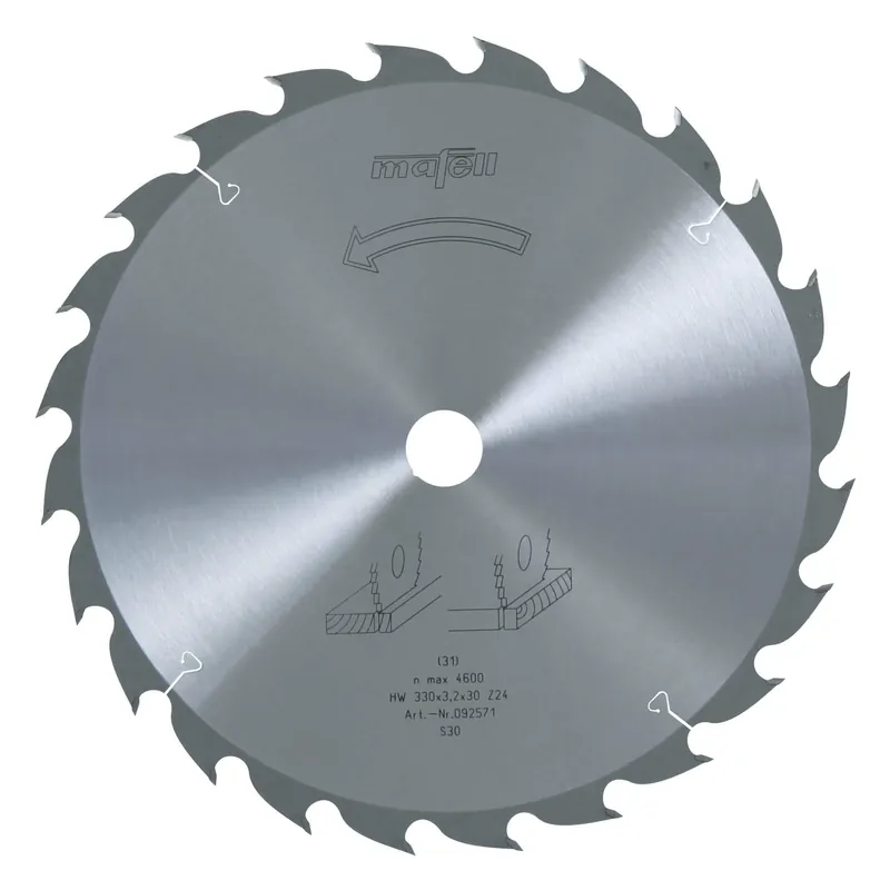 MAFELL Sägeblatt-HM 300 x 30 mm für MKS 130 Ec Ausführung: 330 x 2.2/3.2 x 30 mm Z 24 WZ Begrenztes Angebot