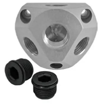 Schneller Versand PREBENA Luftverteilerdose-Aluminium inkl. 2 Stopfen