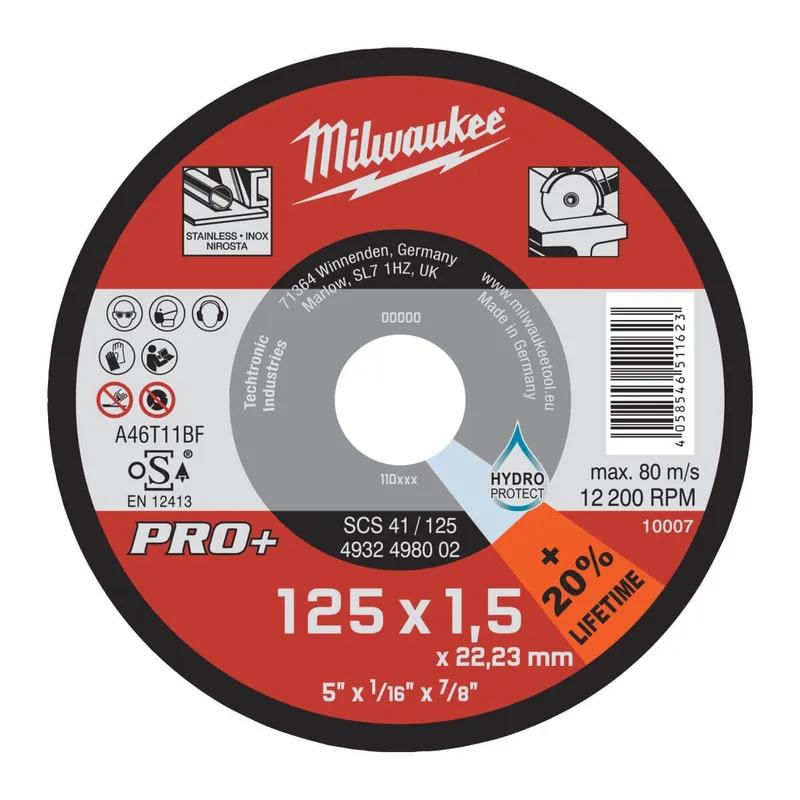 Milwaukee Metalltrennscheibe PRO+ INOX SCS41 Größe: 125 x 1,5 mm Top-Angebot