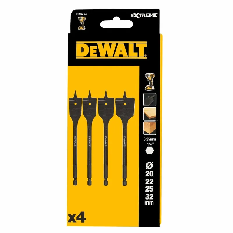DeWALT Holz-Fräsbohrer-Set EXTREME® IMPACT® 4-tlg. Kracherpreis