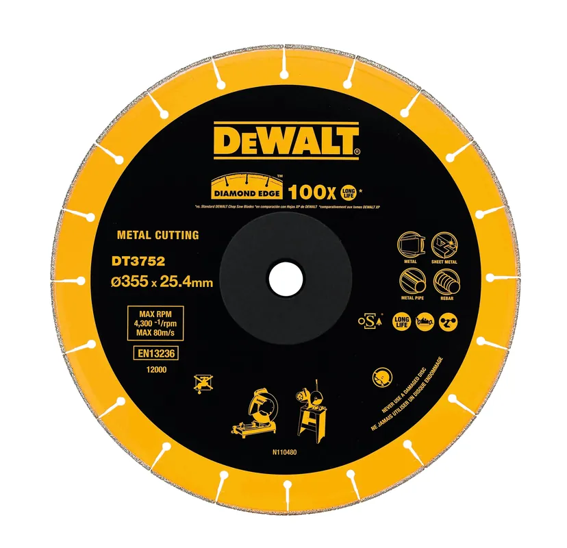 Bestpreis DeWALT Diamant-Trennscheibe DIAMOND EDGE Metall 355 x 25,4 mm