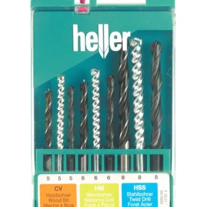 Geprüft Heller Universalkassette HSS, Holz u. Stein 9-teilig