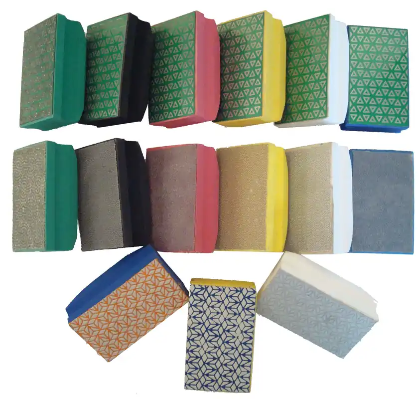 Clever Diamond Diamant Schleif-Handpads flexibel Abmessung 90 x 55 mm, K3000, blau Körnung: K3000 Preisreduziert