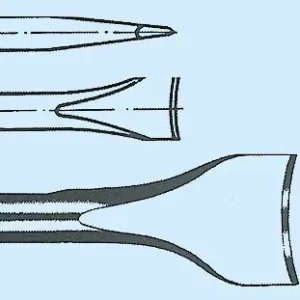 Pneutec Stoßmeißel 6-kant mit Innenkehle Ausführung: 10,5 mm Sechskant Direktkauf
