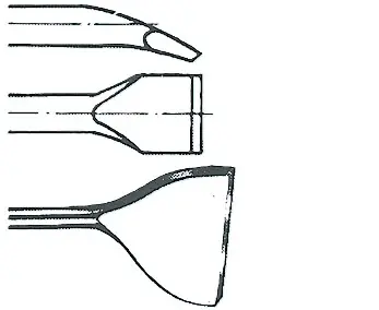 Neu Im Sortiment Pneutec Schabmeißel 6-kant, stark abgewinkelt, 35 x 120 mm