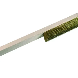 Schnäppchen Osborn Feinkratzbürste 4-reihig 220 x 105 mm, Messingdraht gewellt 0,20 mm