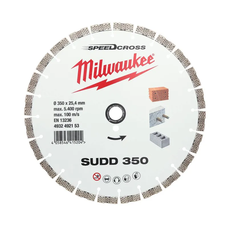 Versand Am Gleichen Tag Milwaukee Speedcross Diamanttrennscheibe SUDD Durchmesser: 350 mm