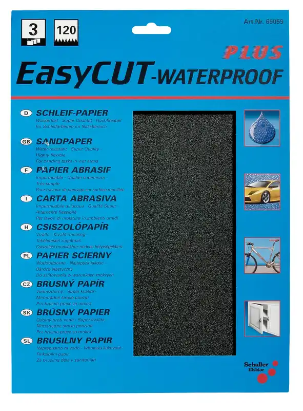 Beliebt Schuller Nassschleifpapier EasyCut 230 x 280, SB verpackt Körnung: K1000