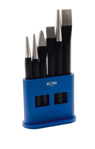 Ausverkauf ELORA Meisselsatz 6-teilig ELORA-266KS in einem Kunststoffhalter