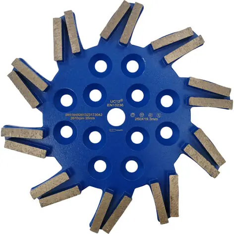 Direktkauf Clever Diamond Diamant-Schleifteller Beton Star 250 x 19,3 mm, 20 Segmente 40 x 10 x 10 mm
