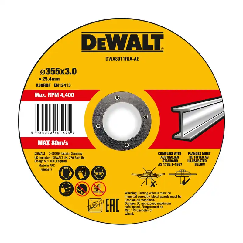 Heißes Angebot DeWALT Trennscheibe Metall High Performance flach 355 x 3 mm Durchmesser: 355 mm