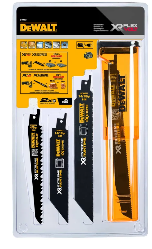 Mega-Angebot DeWALT Säbelsägeblatt-Set BIM 8-tlg