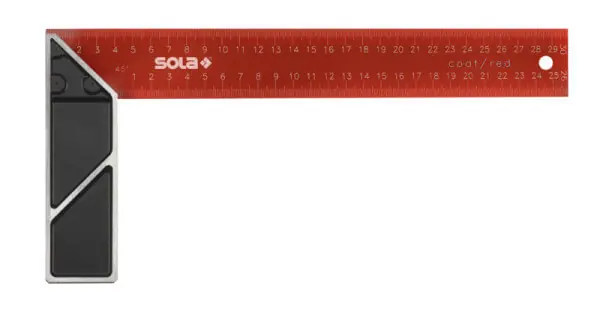 Geprüft SOLA Schreinerwinkel SRC, rot beschichtet Schenkellänge: 500 x 170 mm