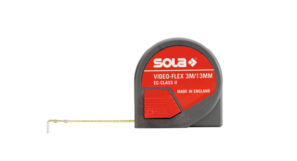 SOLA Taschenbandmaß Rollmeter Video-Flex VF 3 m Must-Have