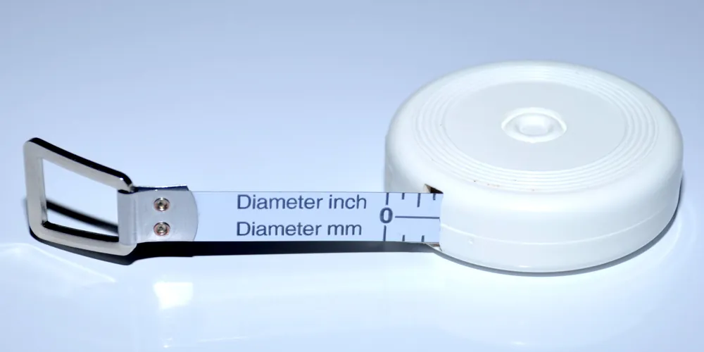 Schneller Versand Richter Durchmesser-Taschenrollbandmaß weiß lackiert 10 mm 2 m