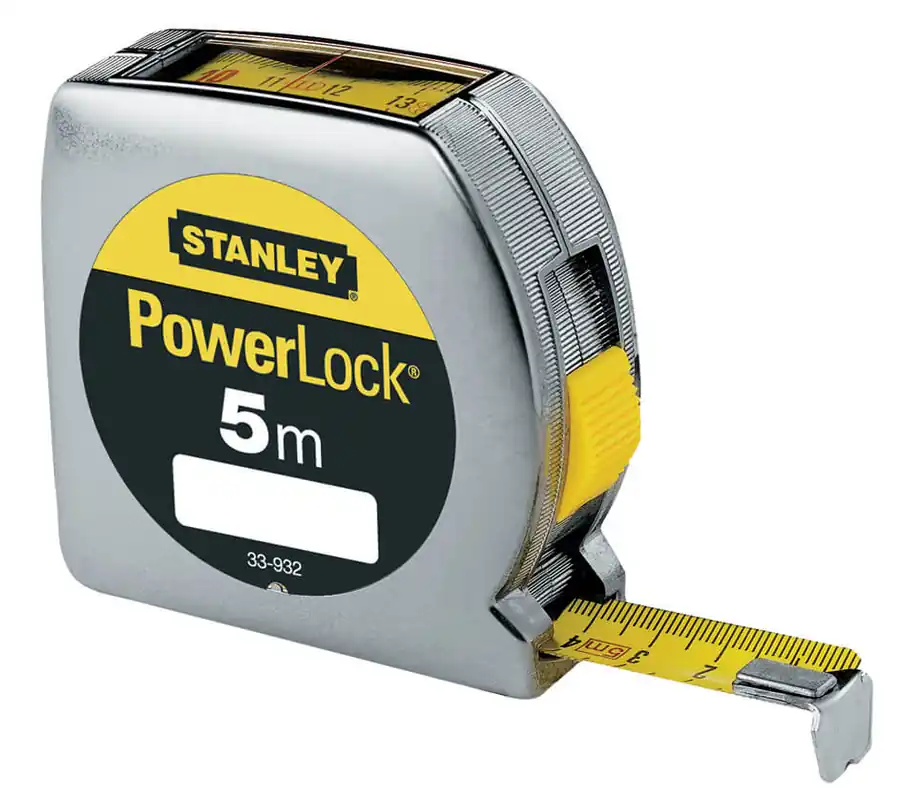 STANLEY Bandmaß PowerLock® mit Sichtfenster, Kunststoffgehäuse, 5 m x 19 mm Mega-Angebot