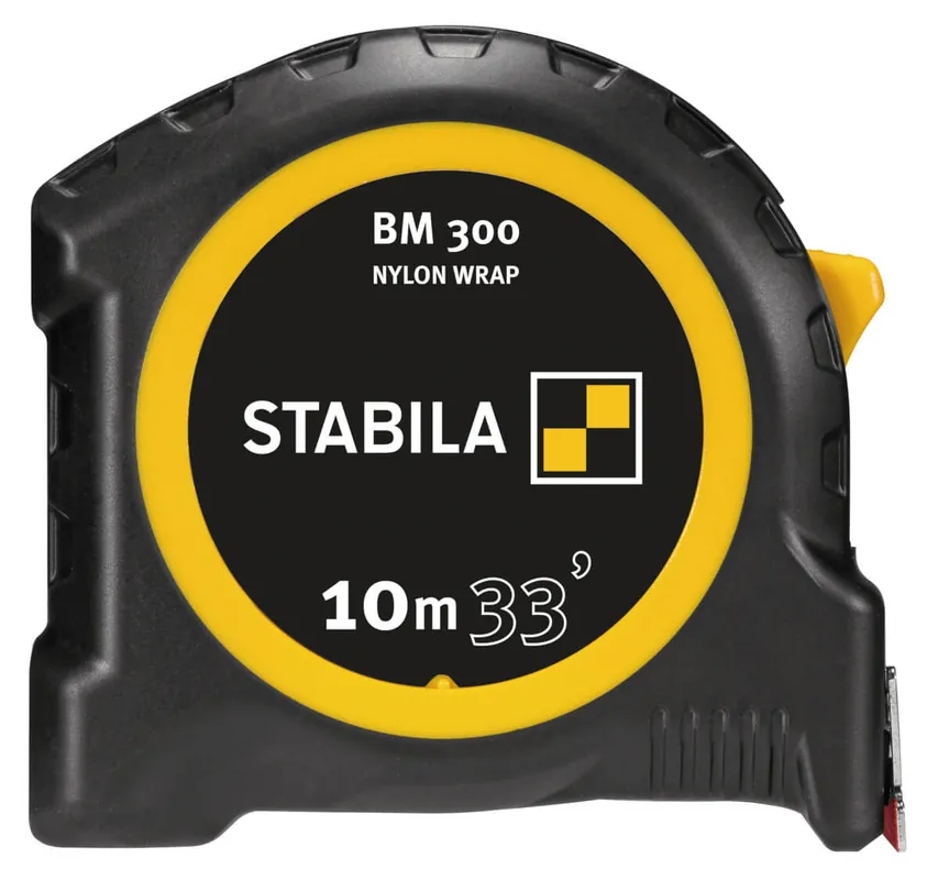 STABILA Taschenbandmaß BM 300, cm/inch-Skala Länge: 10 m, 33 Zoll Must-Have