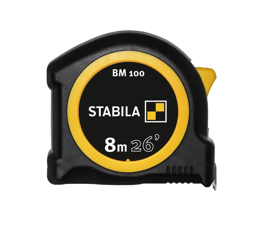 Finale Aktion STABILA Taschenbandmaß BM 100, cm/inch Skala Länge: 8 m, 26 Zoll