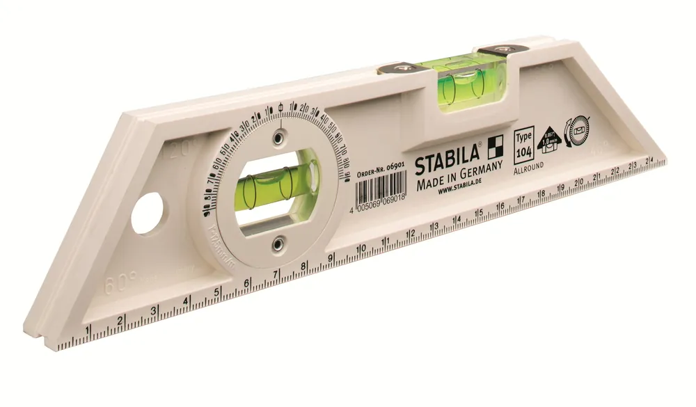 STABILA Wasserwaage 104 Allround, mit Winkel, 25 cm Preisknaller