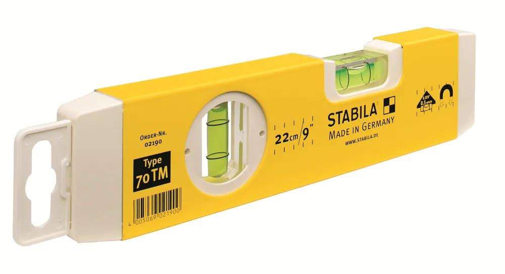 STABILA Wasserwaage 70TM, mit Magnet, 22 cm Markenware