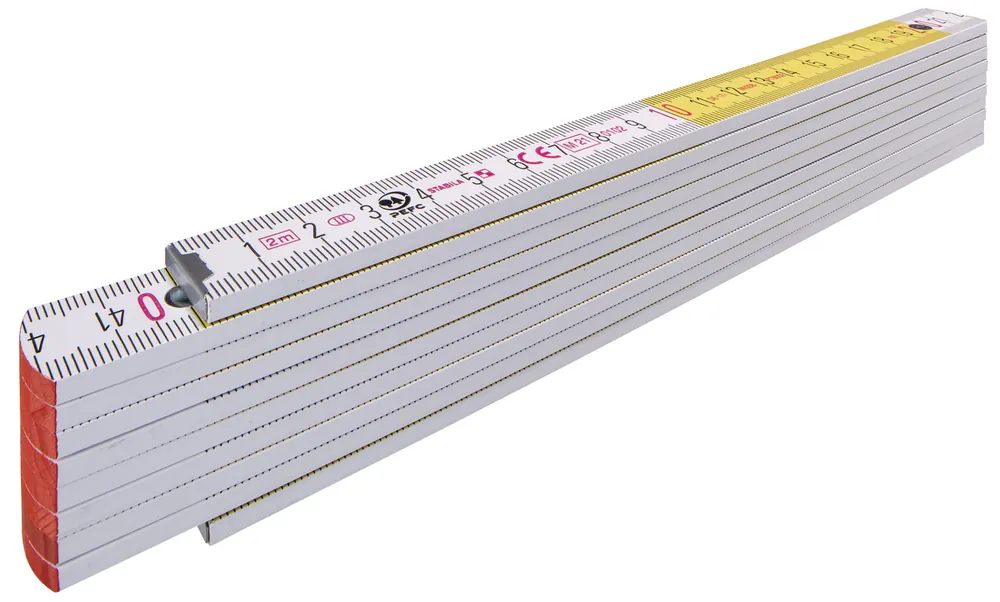 Bestpreis STABILA Holzgliedermaßstab 717 weiß/gelb, 2 m
