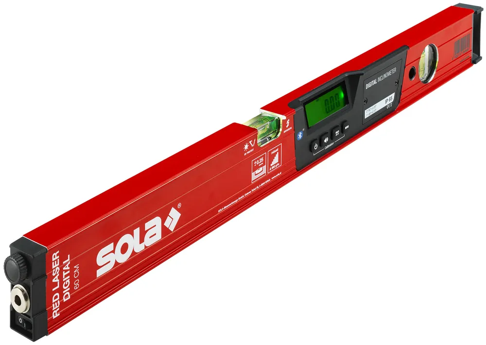 Neuheit SOLA Elektronische Wasserwaage RED 60 Laser Digital mit Neigungsmesser und Laser