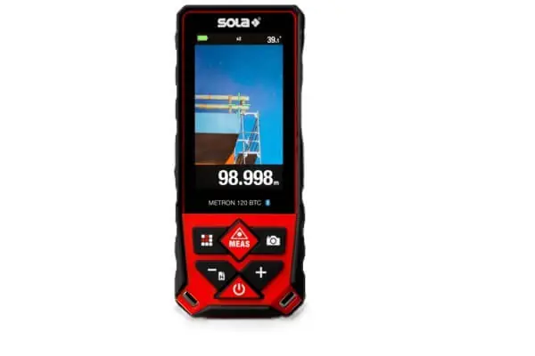 SOLA Laser-Entfernungsmesser METRON 120 BTC mit Ladekabel+Gürteltasche+Kamera Wochenendangebot