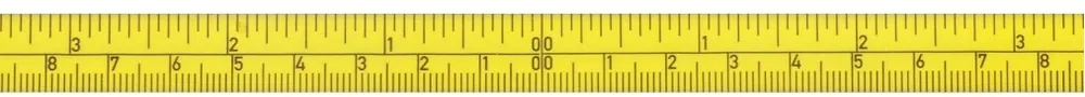 Richter Skalenbandmaß gelb mm/inches, Nullpunkt mittig Ausführung: Länge 500 - 0 - 500 cm, selbstklebend Saisonangebot
