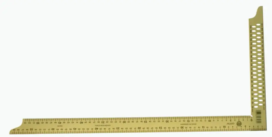 Zertifiziert Richter Zimmermannswinkel aus Stahl mit Anreißlöchern Schenkellänge: 800 x 320 mm