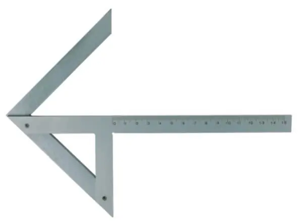 Billig Richter Zentrierwinkel, matt verchromt Schenkellänge: 500 x 330 mm