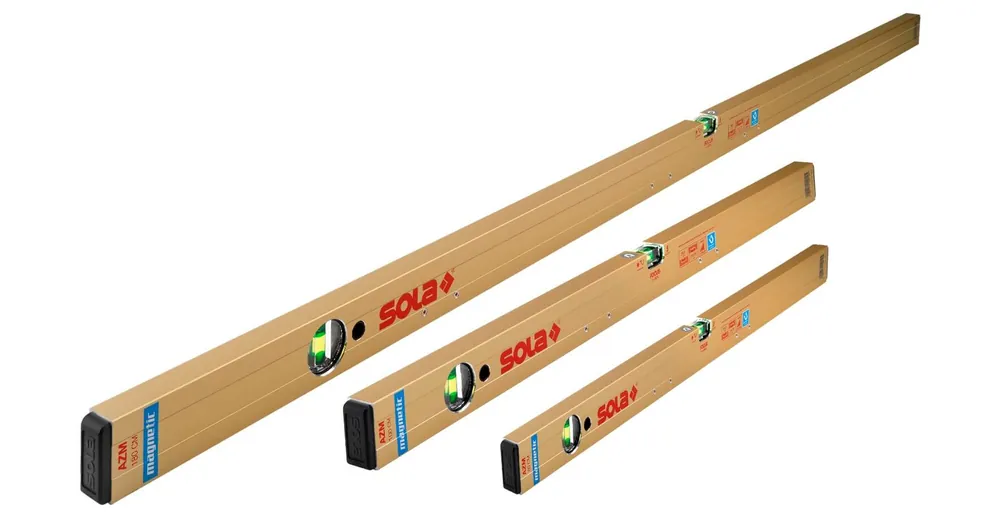 SOLA Aluminium-Wasserwaagen-Set AZM 3-teilig + AZM 100 + AZM 60 Neu Neue Ware