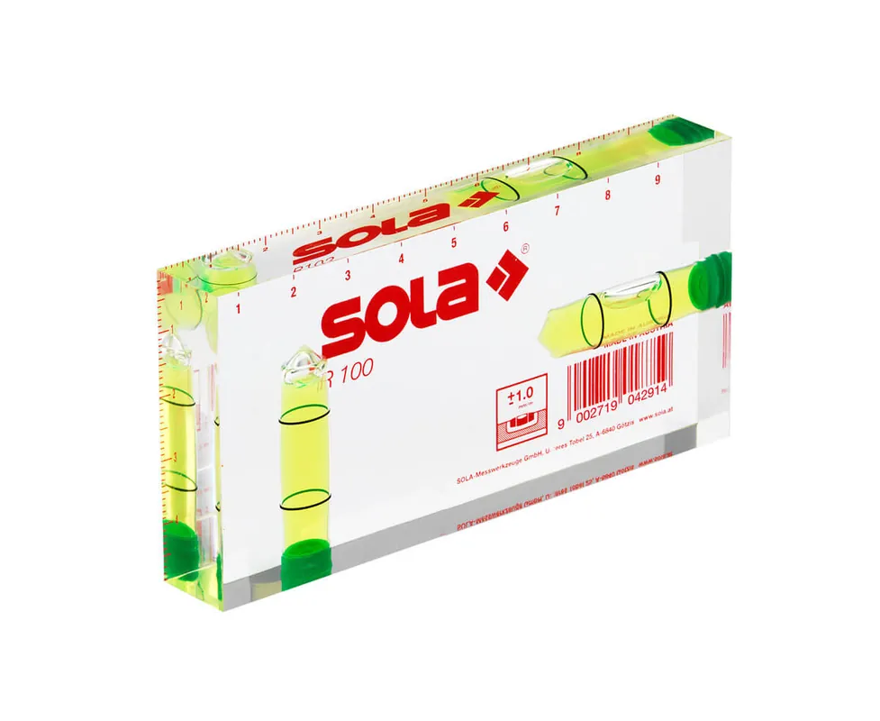 SOLA Klein-Wasserwaage SOLA R100 grün, 100x50x15 mm SB-verpackt Direkt Vom Hersteller