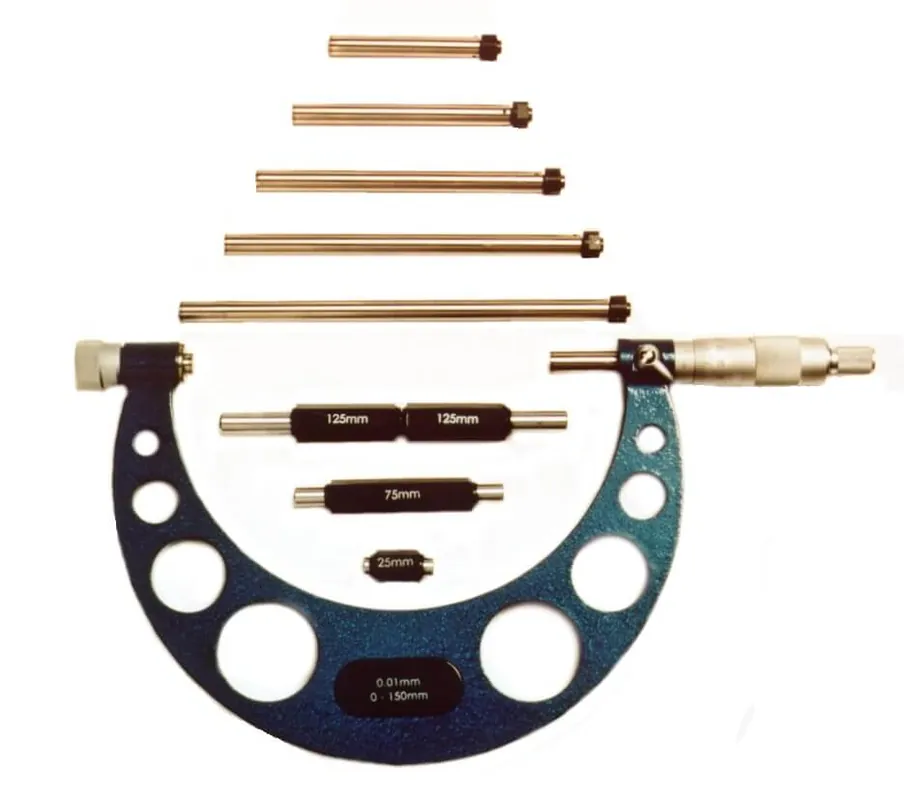 Richter Präzisions-Mikrometer mit auswechselbaren Einsätzen 0 - 150 mm Preis Gesenkt