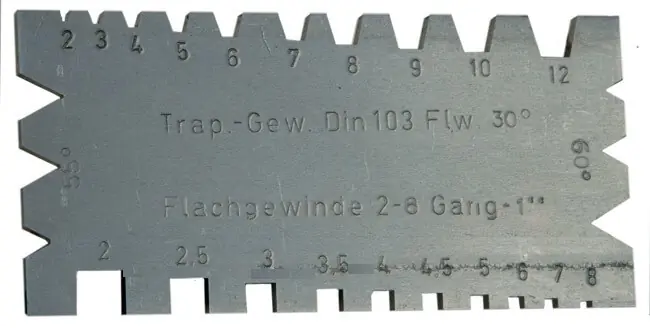 Richter Dreh- und Gewindestahllehre für Flach, Trapez- und Spitzgewinde 55° und 60° Expressversand