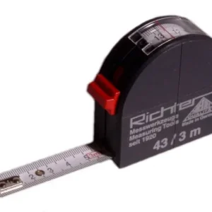 Richter Taschenrollbandmaß weiß 16 mm mit ausklappbarer Spitze, 3 m Bestseller