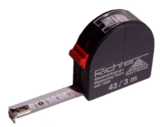 Richter Taschenrollbandmaß weiß 16 mm mit ausklappbarer Spitze, 3 m Bestseller