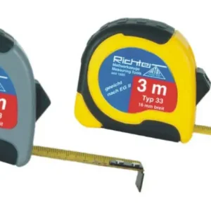 Richter Taschenrollbandmaß gelb inches, Kunststoffgehäuse Ausführung: Länge 5 m, Breite 25 mm Neue Kollektion